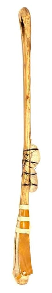 An atlatl, the ancient spear-throwing tool the firm is named for